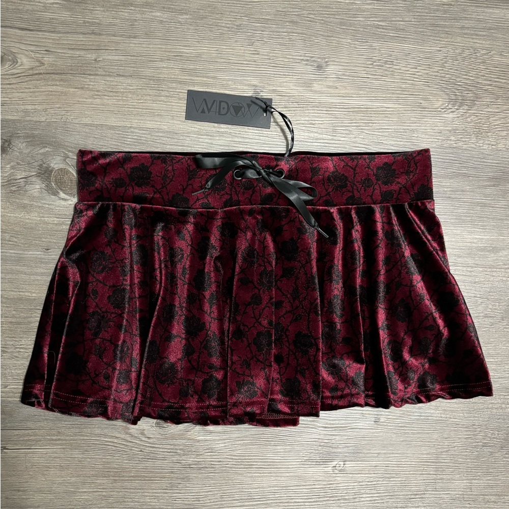 NWT Dolls Kill / Widow Heaven’s Outcasts Velour Mini Skirt